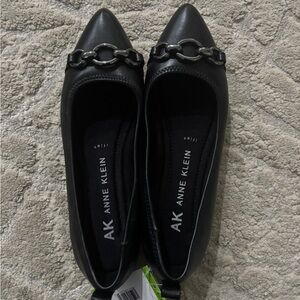 NWT Anne Klein Black Ballet Flats includes box